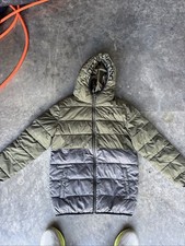Under Armour Jacket Youth M Green Full Zip Hooded Puffer Storm Boys ColdGear Ski