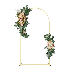 Wedding Arch Backdrop Stand 6.6FT Gold Wedding Balloon Arched Backdrop Stand ...