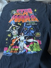 Star Wars Y2K Graphic T-Shirt Luke Skywalker vs Darth Vader Men  s Medium