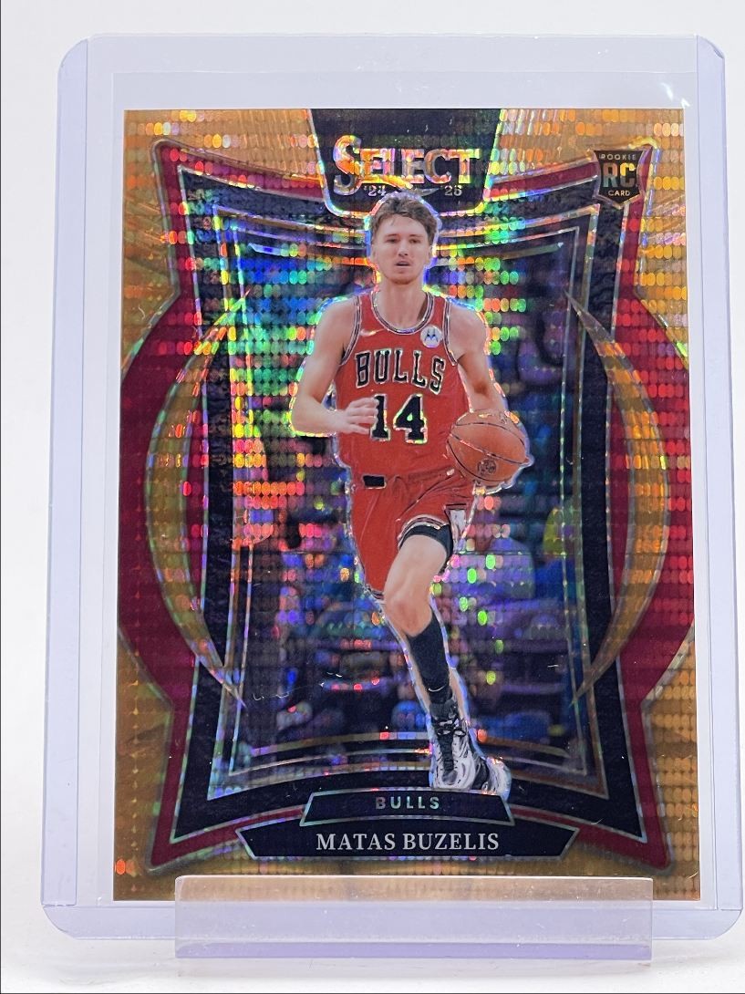 MATAS BUZELIS 2024-25 SELECT CONCOURSE ROOKIE NEON ORANGE PULSAR 18/18 Q5082