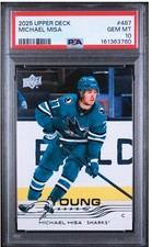 2025-26 UPPER DECK SERIES 2 -  MICHAEL MISA YOUNG GUNS PSA 10 - SHARKS 🦈 