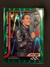2025 Topps Chrome F1 George Russell Grand Prix Winner Green Refractor /99