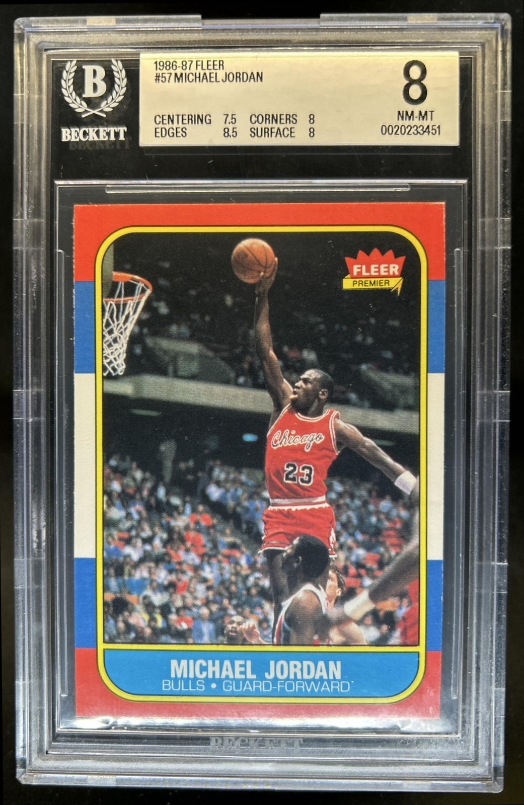1986-87 Fleer Michael Jordan RC #57 Bulls BGS 8 Rookie