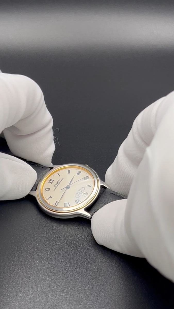 Exc+5/New Batt] SEIKO 5H23-6B90 Mens Vintage Watch Contemporary
