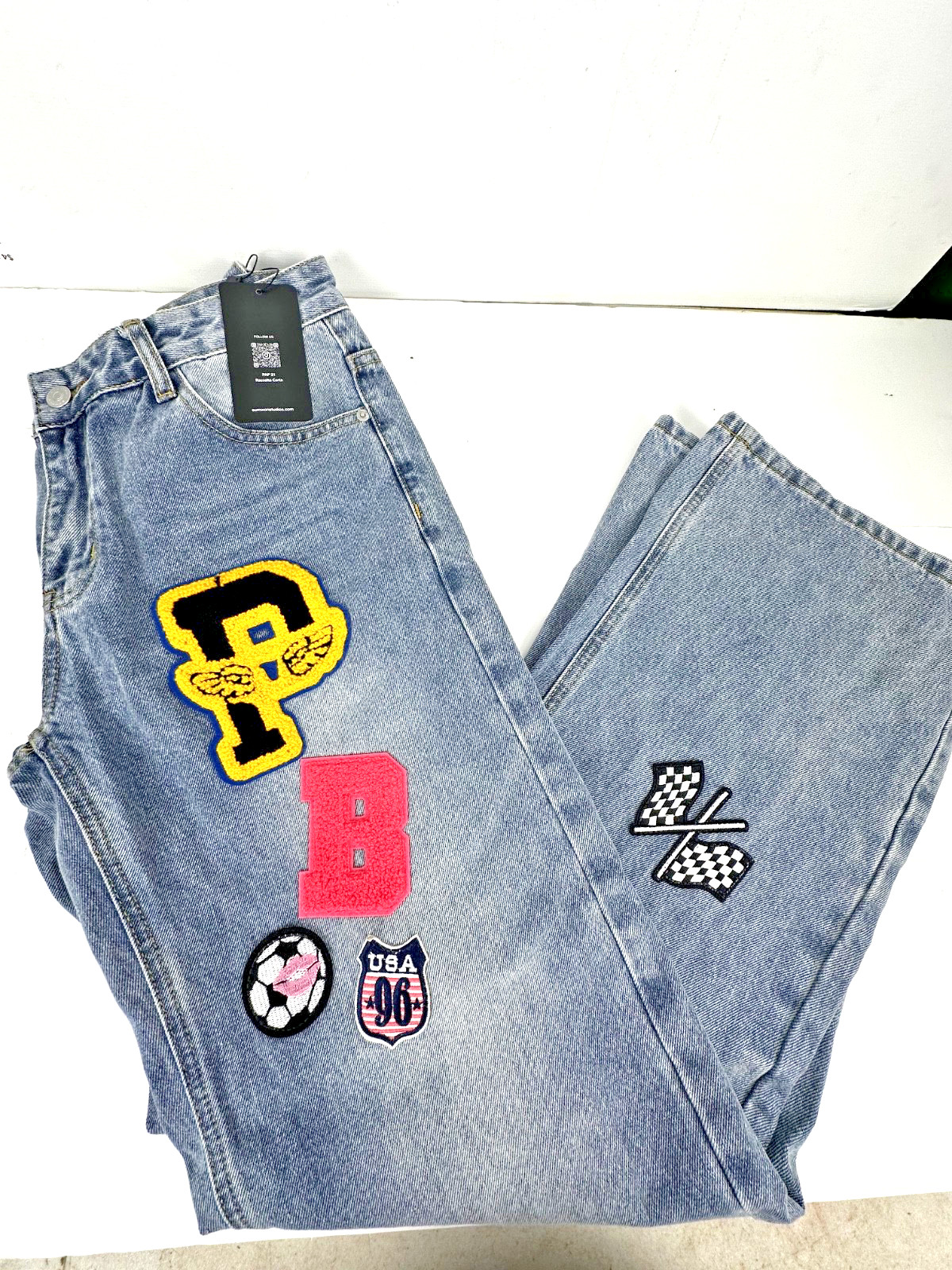 NWT SUMWON Studios Patchwork Streetwear Jeans Men… - image 1