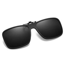 Clip-on Sunglasses Polarized Unisex Anti-Glare Driving Glasses Flip Up Design