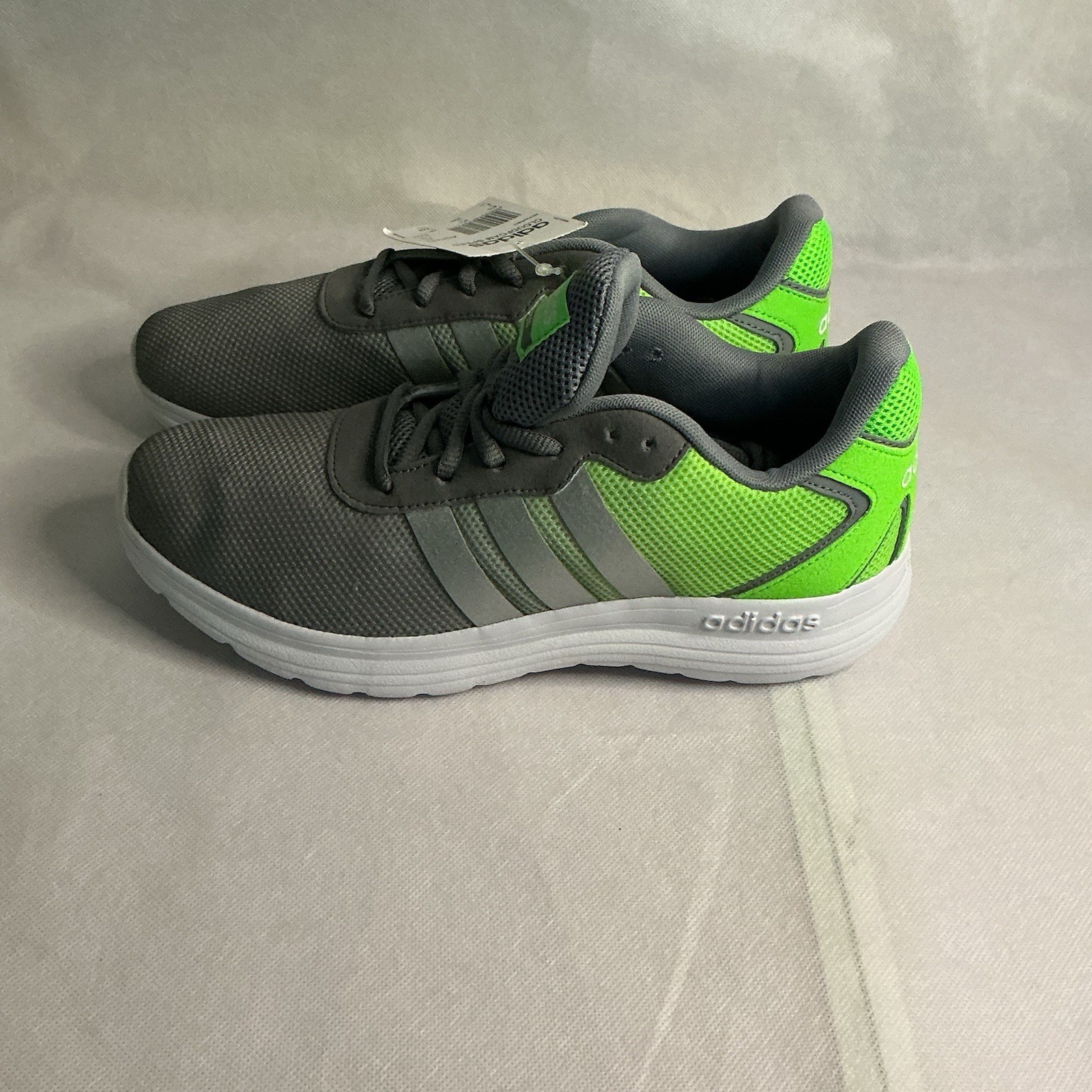 Adidas Neo Trainers 6.5 UK Cloud Foam Speed Running Unisex New Grey White Lime image 2
