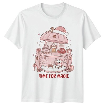 Cozy Christmas Time For Magic Christmas Holiday Unisex Grafik T-Shirt Herren Damen