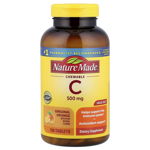 Vitamin C Chewable, Original Orange, 500 mg, 150 Tablets