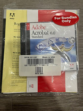 New Sealed Never Used Adobe Acrobat 6.0 Standard Windows PC CD w/ Serial Number