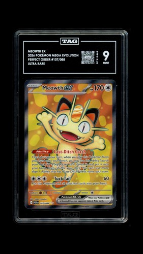 Meowth ex graded TAG 9 for sale on eBay