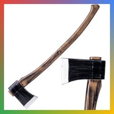 27" Halloween Realistic Plastic Felling Axe, Scary Toy Weapons, Fake Plastic Toy