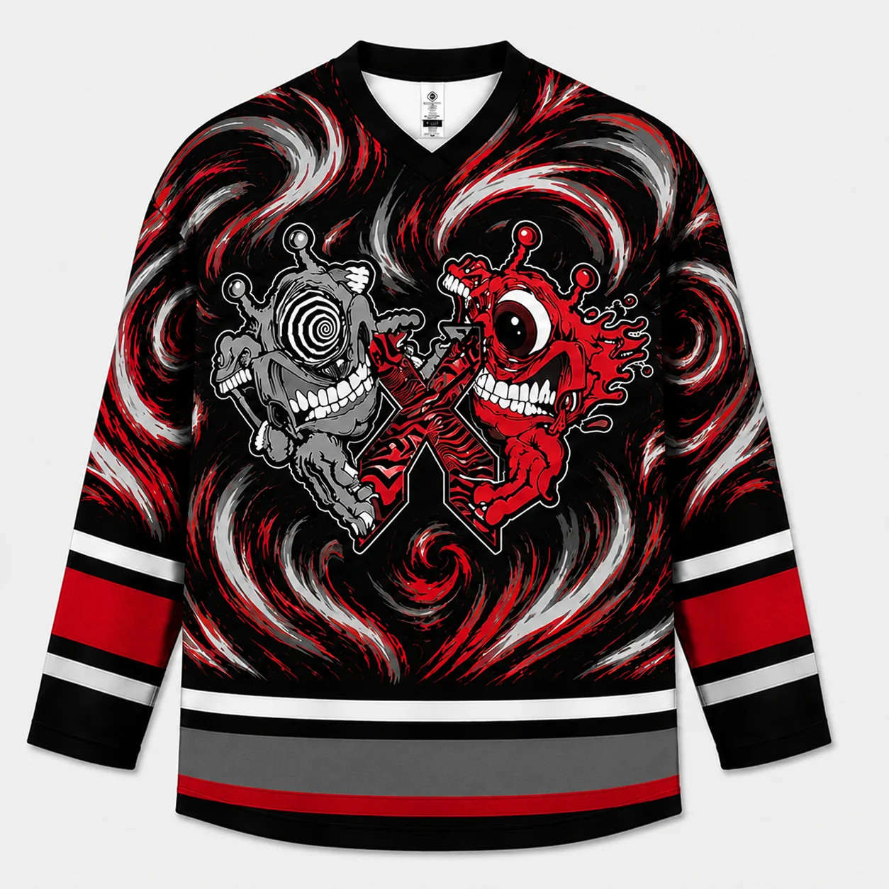 Excision x Subtronics B2B Hockey Jersey — Red/Black