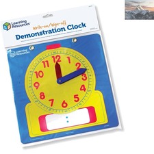 Write  Wipe Demonstration Clock - 1 Piece, Clocks for Teaching, First Grade ...