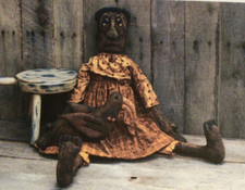 PATTERN Extreme Primitive LARGE Black Doll Crow Doll NEW Threadbare Primitives