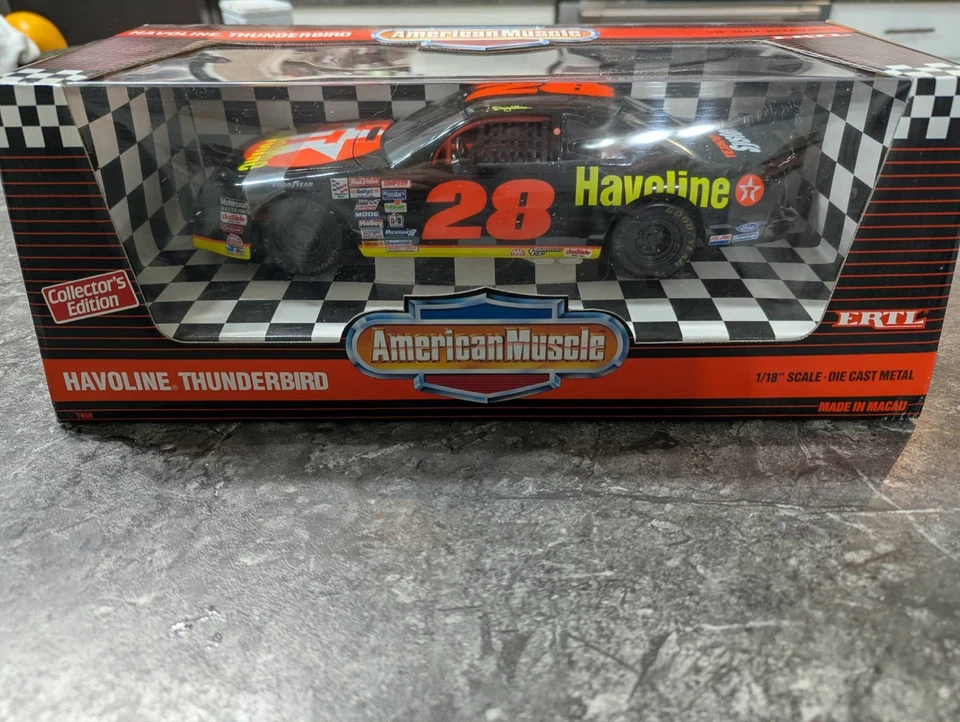De colección Ertl American Muscle Davey Allison #28 Havoline Thunderbird 1/18 Diecast  Foto 2 de 4