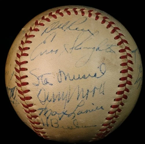 1951 Cardinals Team Stan Musial Signed Baseball Autograph Auto PSA/DNA AS01931