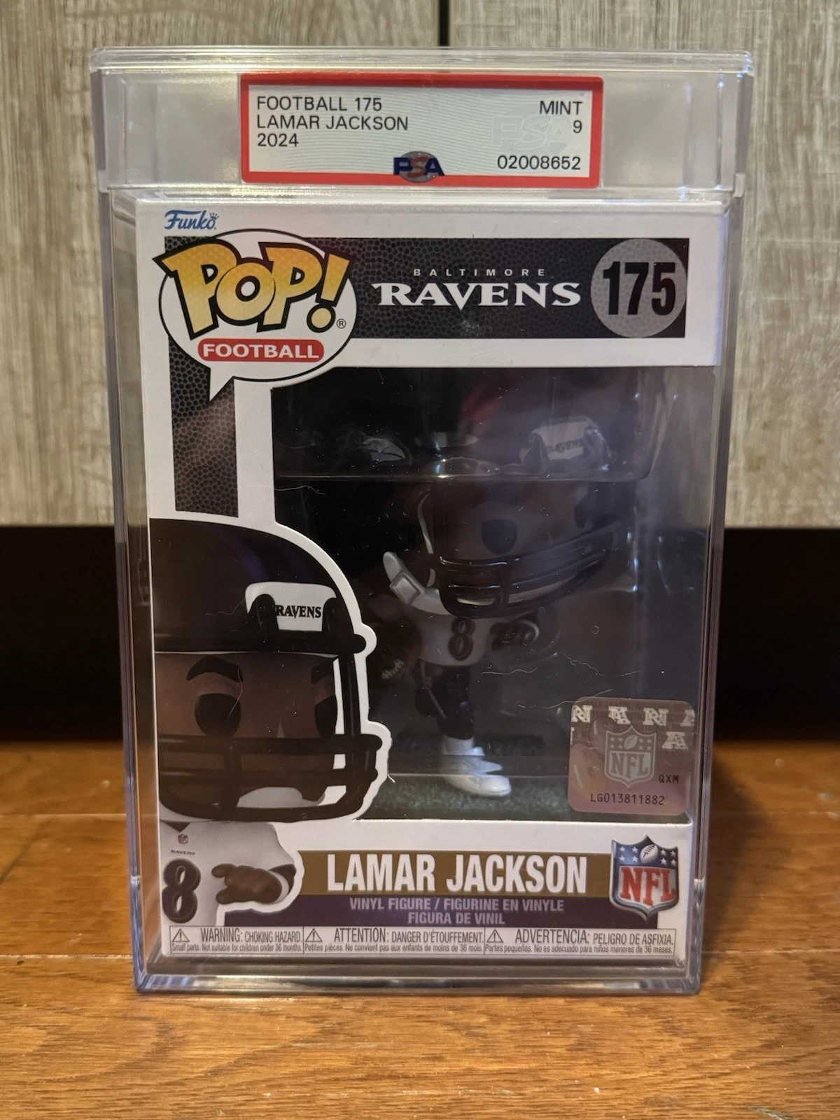 Funko Pop 2024 Lamar Jackson Baltimore Ravens 175 Graded PSA 9