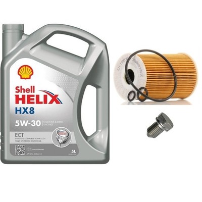 SHELL HX8 5L 5W30 & OIL FILTER SERVICE KIT FOR VW SCIROCCO 2.0 TDI 2008-17