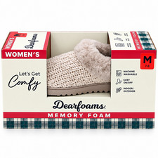 Dearfoams Women  s Memory Foam Slippers Indoor Outdoor Comfort Pick Size  Color