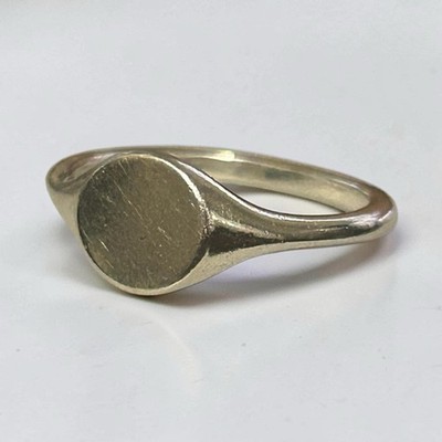Sterling Silber Moderner Träne Siegelring 925 Größe 7 Vintage Minimalistisch