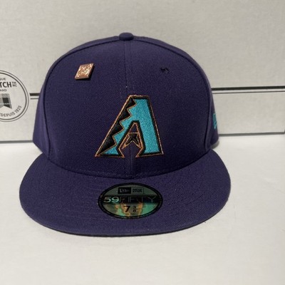 New Era 59Fifty Purple Retro Arizona Diamondbacks Black Under Bill Sz 7 3/8