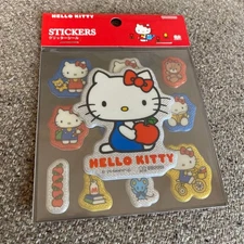 Sanrio Hello Kitty Glitter Christmas Sticker Retro 2 Sheets New Unused