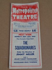 Benny Hill/Reg Varney 1949 Metropolitan Theatre Programme (Mona Baptiste)