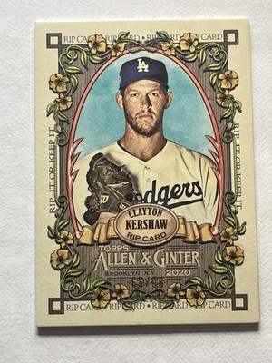 2020 Topps Allen & Ginter CLAYTON KERSHAW Rip-48 RIP CARD /99 Unripped Dodgers
