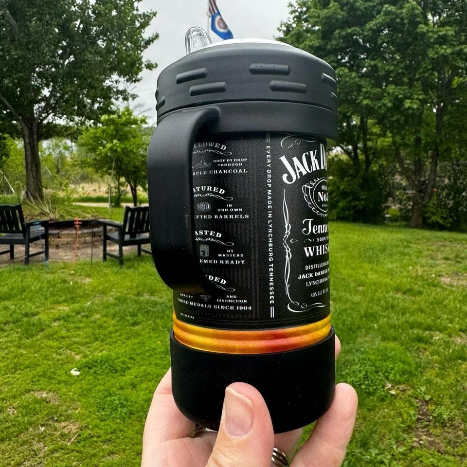 Adult Themed UV Printed 10oz Insulated Sippy Cup Jack Daniels Handles funny gift - Image 3 of 4