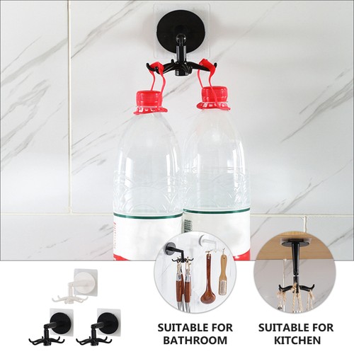 3 Pcs Wall Storage Rack Hooks for Hanging Bathroom Adhesive Walls - Picture 8 of 12