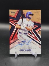2026 Topps Series 1 Josh Smith Gold 37/50 Auto SSP #BSA-JS Rangers