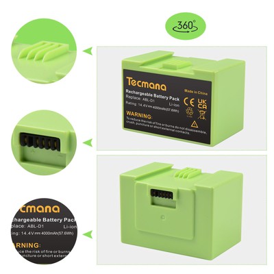 14,4V 4000mAh Akku für iRobot Roomba e5 e6 i3 i4 i6 i7 i7+ i7158 i7550 i31502F