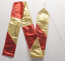 Gold/Red Ribbon/ Streamer w 18" Rod - 6ft-W- Worship Dance