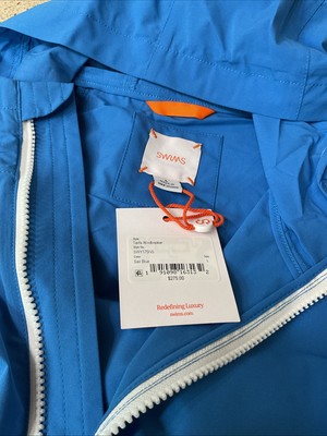SWIMS Tarifa Windbreaker Jacket Men s Size Large Sail Glue Full Zip Hooded New