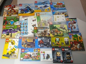 Lot of 22 Lego Instruction Manuals  - Minecraft Creator Brickheadz City Agents +
