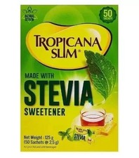 Edulcorante de Stevia Tropicana Slim con Cromo 50 Bolsitas ENVÍO GRATUITO