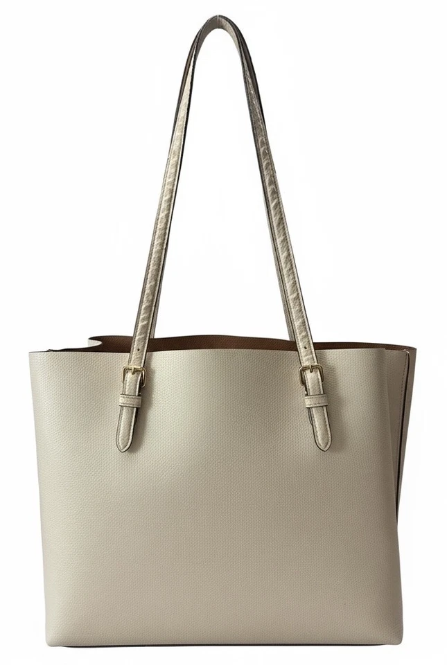 Coach Mollie Tote Shopper Bag Purse Chaulk Gold Saddle *Read - Image 3 of 4