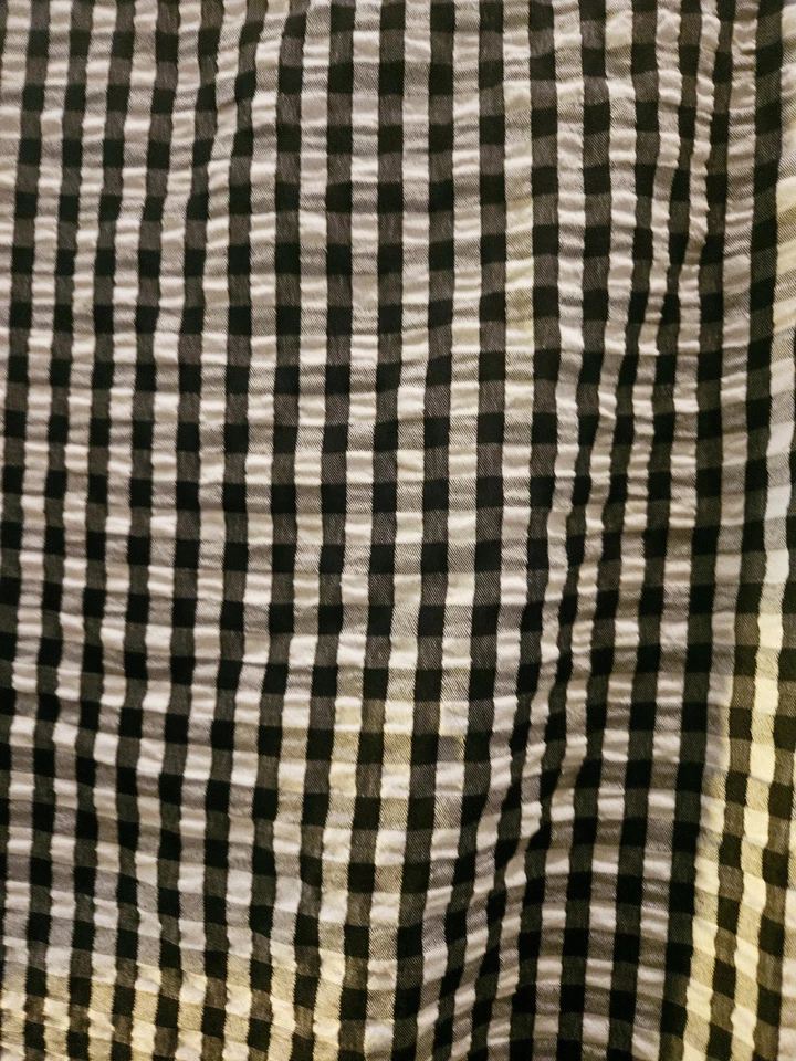 Camisa Vaquera Zanzea Negra Western Gingham Algodón Boho Belle Mangas Cinta M Foto 4 de 4