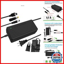 QKDIM 54.6V 3A/5A Fast Charger for 48V RV Trailer Marine Batteries DC 5.5mm