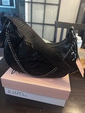 Juicy Couture Black Logo Quilted Crescent Sho...