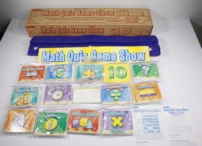 Lakeshore Math Quiz Game Show Teaching Learning Homeschool w Extra Cards
