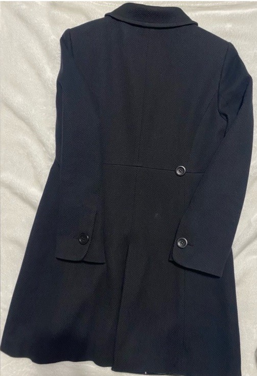 Ann Taylor Black Button Collared Lined Long Basic… - image 3