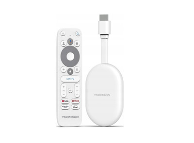 Thomson TV GoCast 150 (4K) weißer Multimedia-Player ATV350