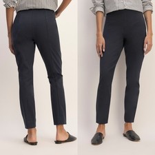 Everlane Bi-Stretch Work Ankle Pant Side Zip Cotton Women's Size 00 NWOT