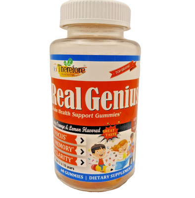 Therefore Brain Booster Focus Supplement for Kids & Teens Omega 3 - 60 gummies
