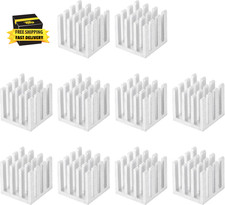 14X14X14Mm Aluminum Heatsink Radiator for MOS IC Chip Silver Tone 10 Pcs           