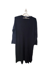 Madewell nwt Re(sourced) ribbed midi sweater dress XXL Dark Indigo wool alpaca