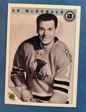 1991-92 Ultimate Original 6 #60 Ab McDonald Chicago Blackhawks NHL Tribute