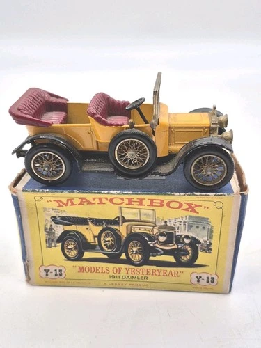 Vintage Matchbox "MOY" 1911 Daimler Y-13 Model Car In Box Lesney England B20